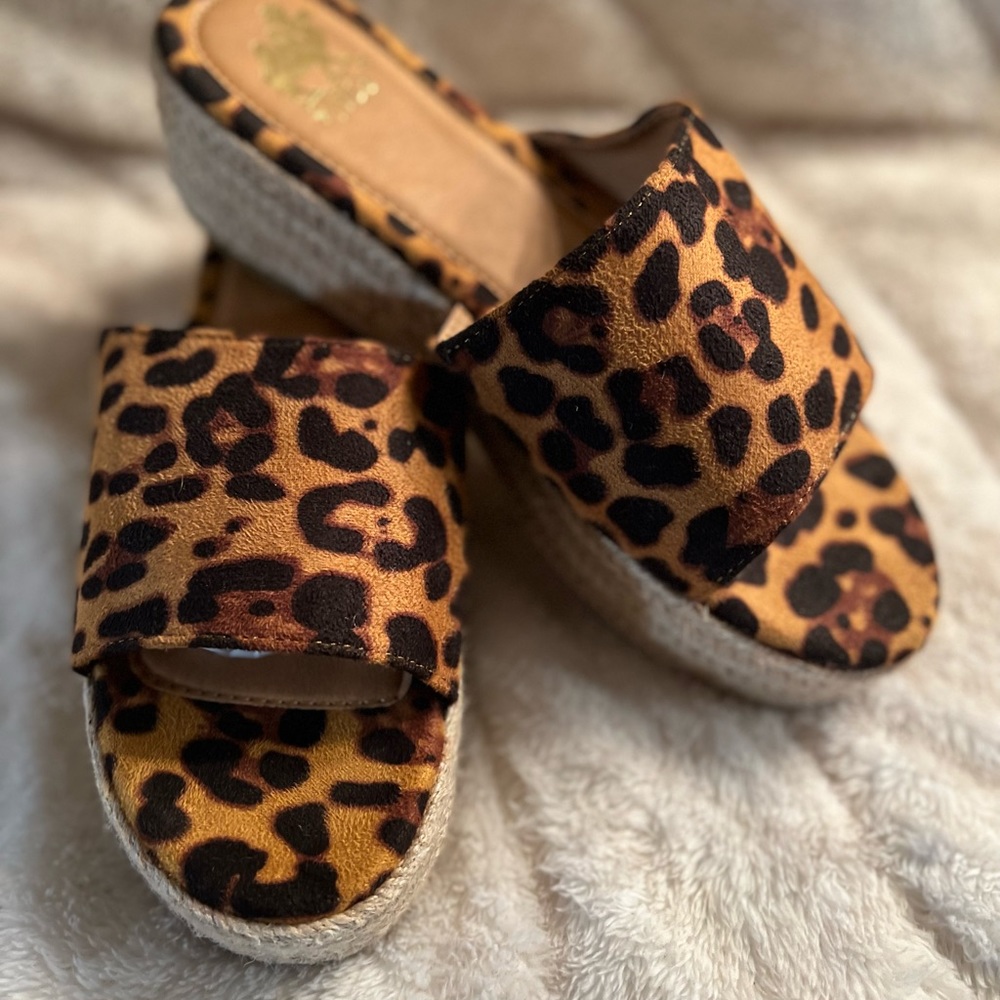 Cheetah Print Wedges